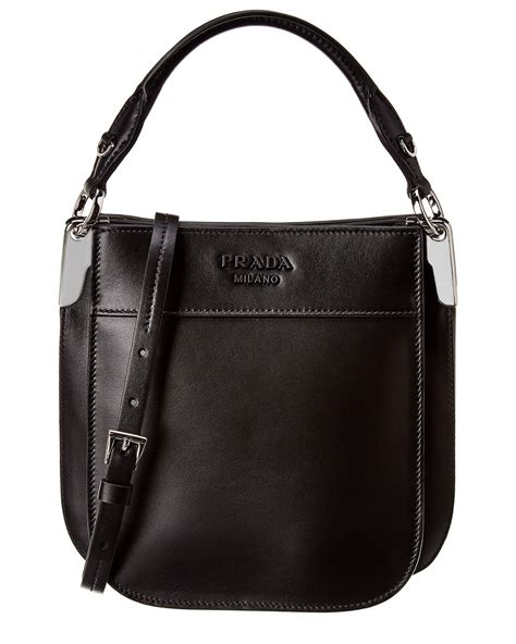 prada margit shoulder small black|Women's Shoulder Bags .